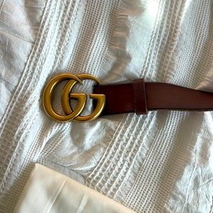 Brown Leather Gucci Belt